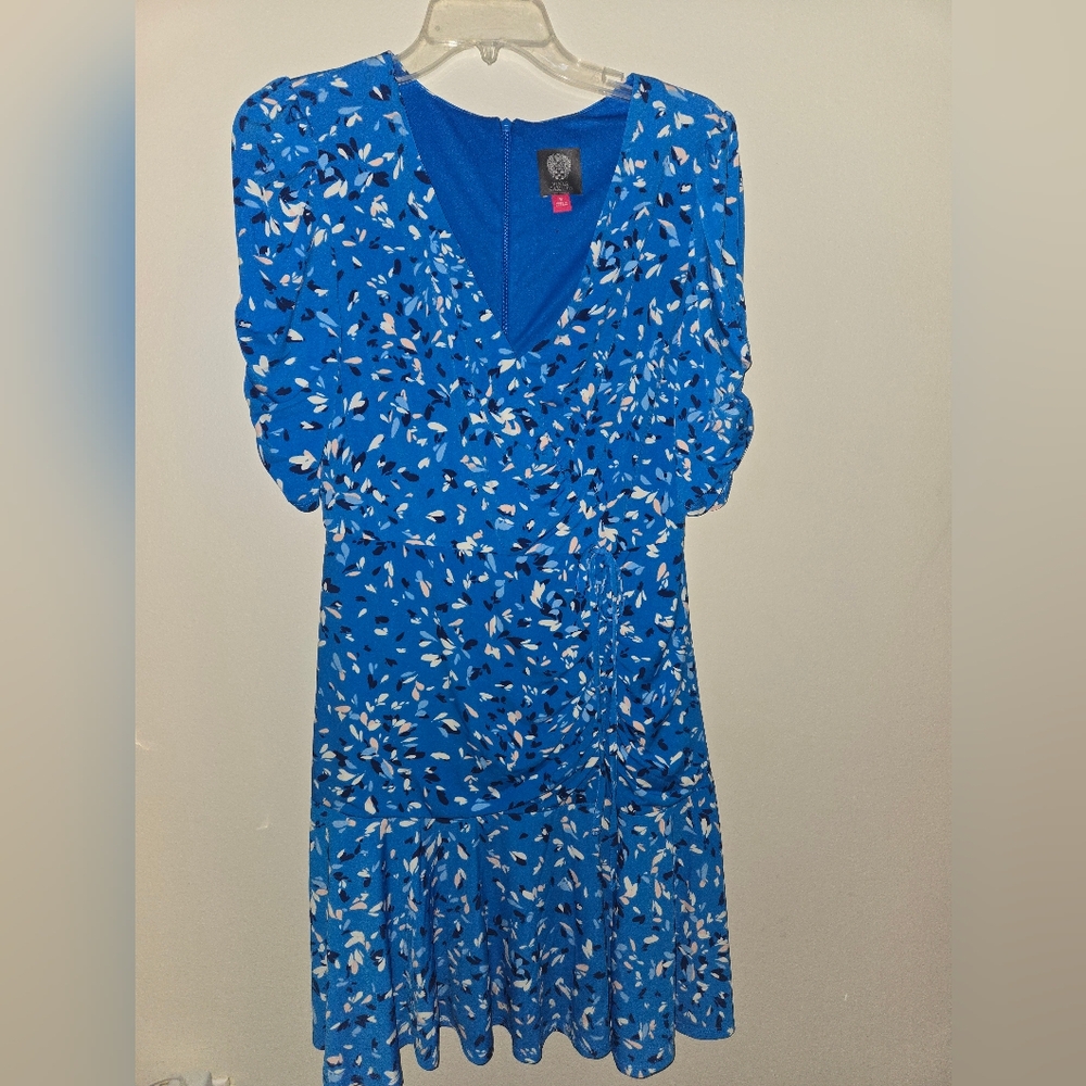 Vince Camuto Blue Floral Dress Sz 8
